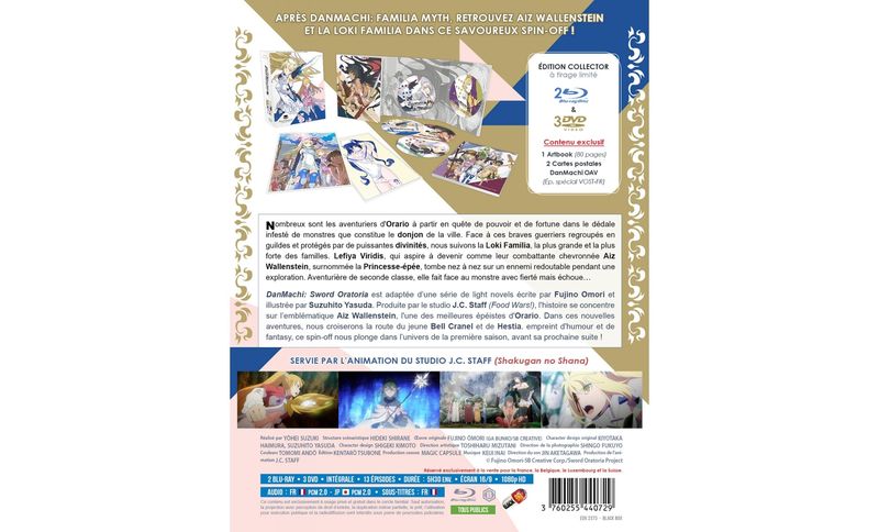 IMAGE 3 : DanMachi : Sword Oratoria - Intgrale - Coffret Combo DVD + Blu-ray - Edition collector limite