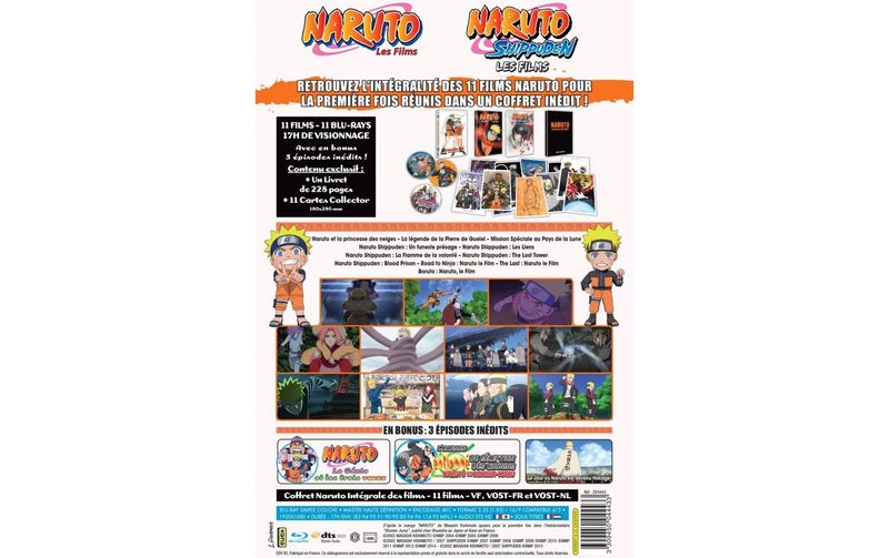 IMAGE 3 : Naruto : Les films - Intgrale (11 films) - Edition Collector Limite - Coffret A4 Blu-ray