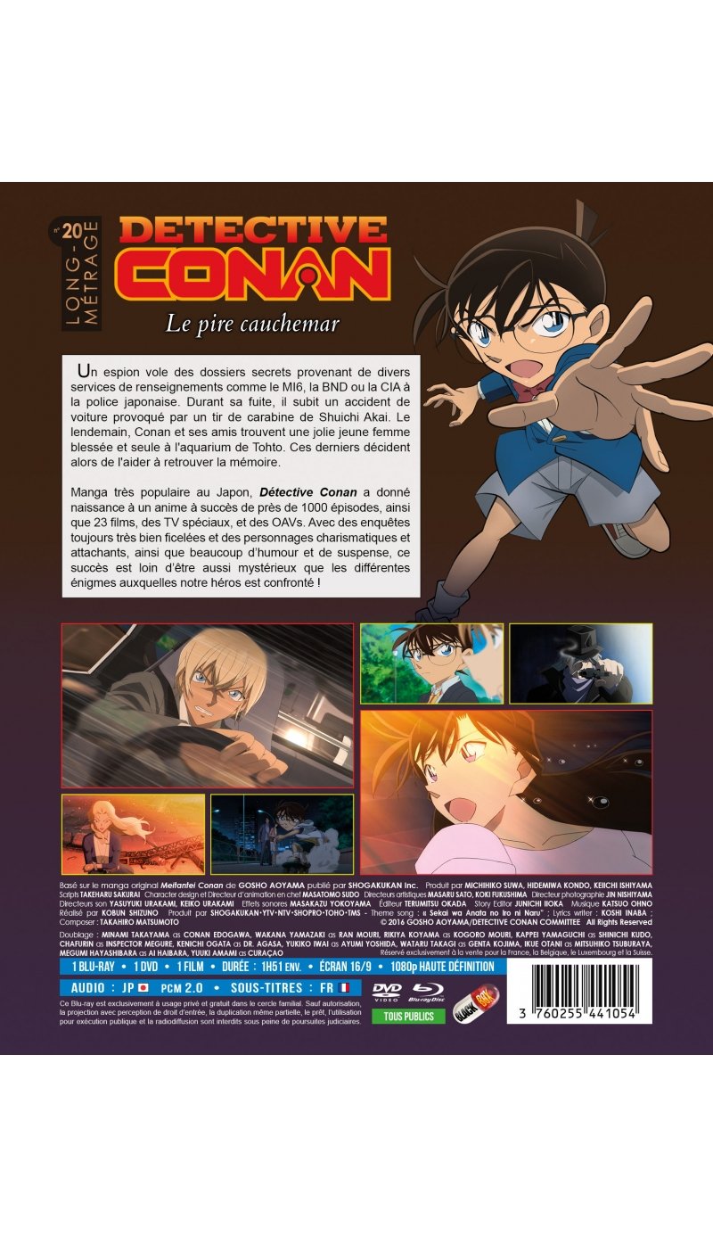IMAGE 2 : Dtective Conan - Film 20 : Le pire cauchemar - Combo Blu-ray + DVD